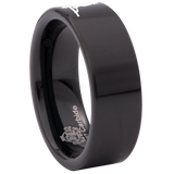 Crucifix Tungsten Carbide Ring