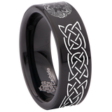 Triskle Wolf Tungsten Carbide Ring