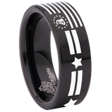 Don't Tread on Me American Flag Tungsten Carbide Ring