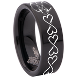 Infinity Heart Tungsten Carbide Ring