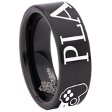 Player 1 Gamer Couple Tungsten Carbide Ring