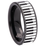 Piano Keys Tungsten Carbide Ring