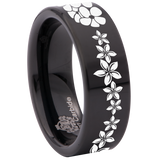 Plumeria Tungsten Carbide Ring