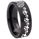 Dog Paw Heart Tungsten Carbide Ring