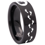 Footprints Tungsten Carbide Ring