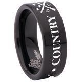 God Family Guns Country Tungsten Carbide Ring