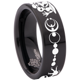 Grey Alien Tungsten Carbide Ring