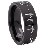 Coffee Cup (Right) Couple Tungsten Carbide Ring