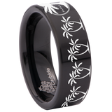 Palm Tree Tungsten Carbide Ring