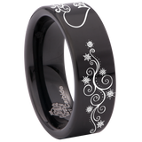 Heart Swirl Tungsten Carbide Ring