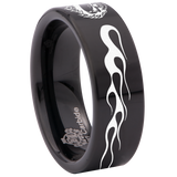 Flaming Skull Tungsten Carbide Ring