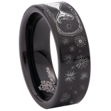 Hour Glass Tungsten Carbide Ring