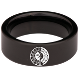 Celestial Sun and Moon Tungsten Carbide Ring