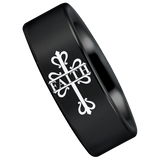 Celtic Faith Cross Tungsten Carbide Ring