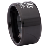 Blue Lives Matter Police Tungsten Carbide Ring