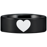 I Heart Tungsten Carbide Ring