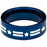 Don't Tread on Me American Flag Tungsten Carbide Ring