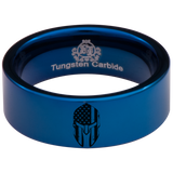Spartan Helmet American Flag Tungsten Carbide Ring