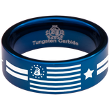Don't Tread on Me American Flag Tungsten Carbide Ring