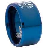 Blue Lives Matter Police Tungsten Carbide Ring
