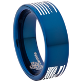 USA Flag and Rifle Tungsten Carbide Ring