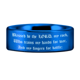 Psalm 144:1 Tungsten Carbide Ring