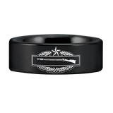 Combat Infantry Badge 2nd Award Tungsten Carbide Ring