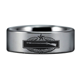 Combat Infantry Badge 2nd Award Tungsten Carbide Ring