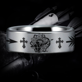 Christian Bow Archer Tungsten Carbide Ring