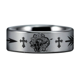 Christian Bow Archer Tungsten Carbide Ring