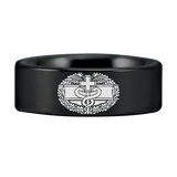 Combat Medical Badge Tungsten Carbide Ring