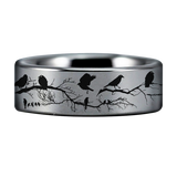 Raven and Branches Tungsten Carbide Ring