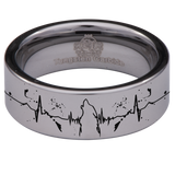 Howling Wolf Lifeline Tungsten Carbide Ring