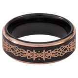 Celtic Dragon Tungsten Carbide Ring