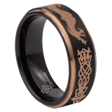 Celtic Dragon Tungsten Carbide Ring