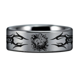 Horse on Fire Tungsten Carbide Ring