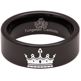 King and Queen Tungsten Carbide Wedding Ring