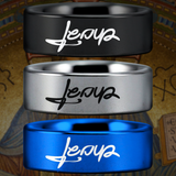 Jesus Christ Ambigram Tungsten Carbide Ring