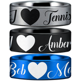 I Heart Tungsten Carbide Ring