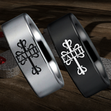 Celtic Faith Cross Tungsten Carbide Ring