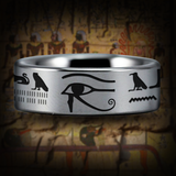 Hieroglyphs Tungsten Carbide Ring