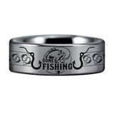 Gone Fishing Tungsten Carbide Ring