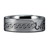 Gone Fishing Tungsten Carbide Ring