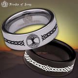 Celtic Tree of Life Tungsten Carbide Ring