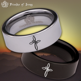 Infinity Cross Tungsten Carbide Ring