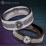Viking Wolf Tungsten Carbide Ring