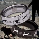 Corgi Tungsten Carbide Ring