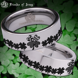Clover Tungsten Carbide Ring