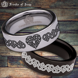 Celtic Heart Tungsten Carbide Ring