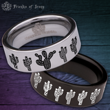 Cactus Tungsten Carbide Ring